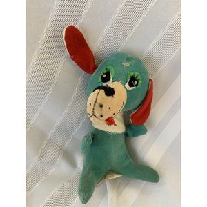 ⭐️Russ Berrie 1972 ⭐️Blue Hound Dog Velvet Plush Stuffed Animal  Vtg Rare!!